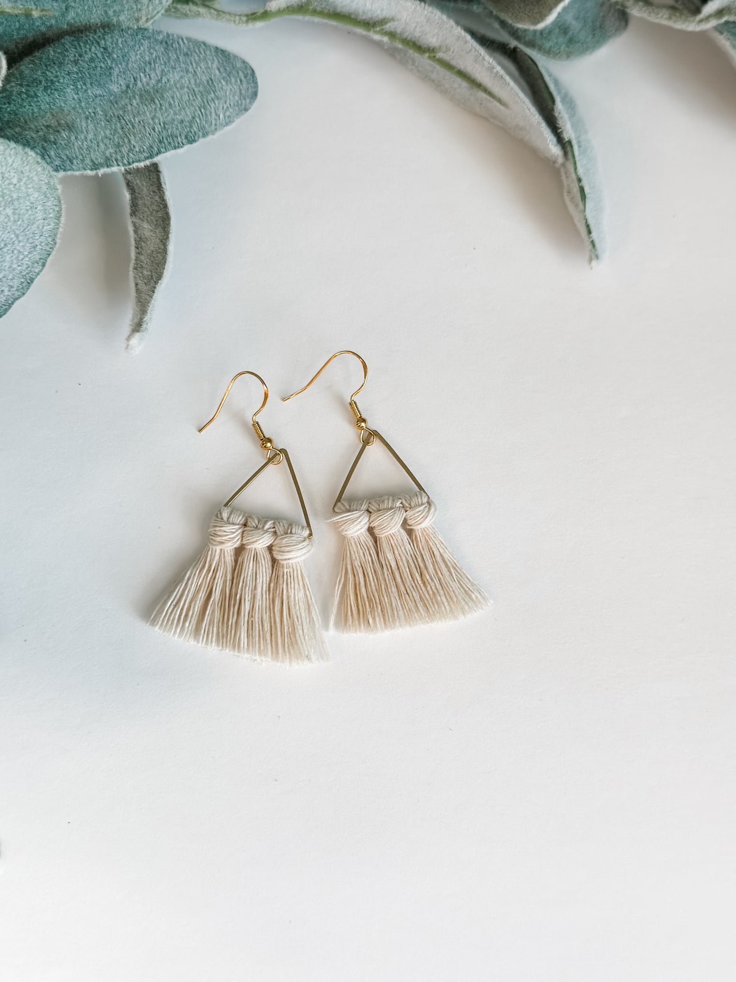 Gold Triangle Earrings