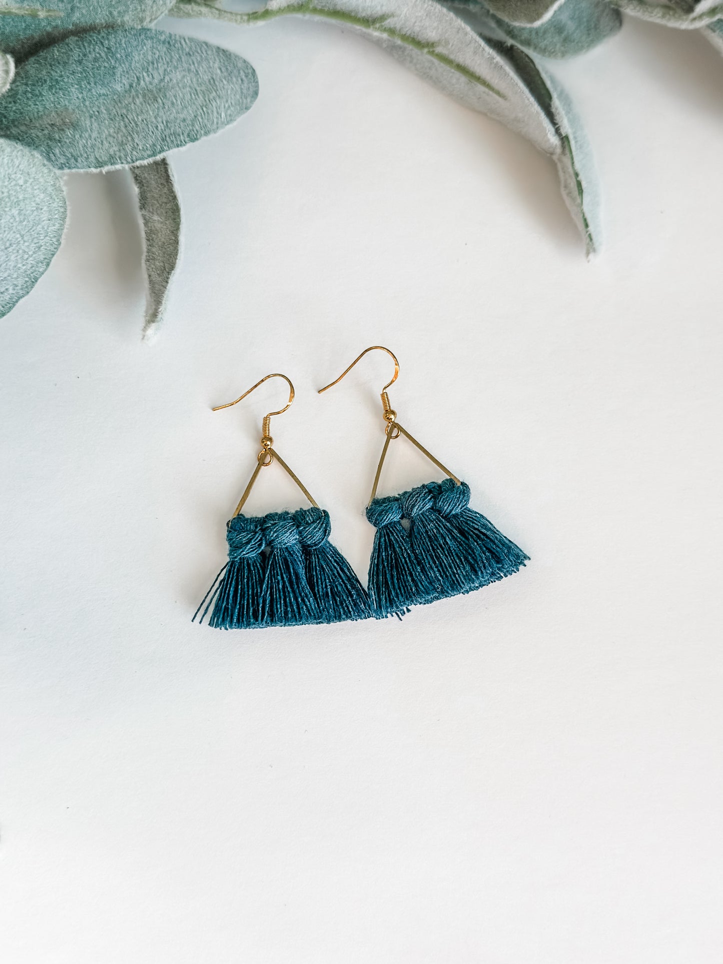 Gold Triangle Earrings