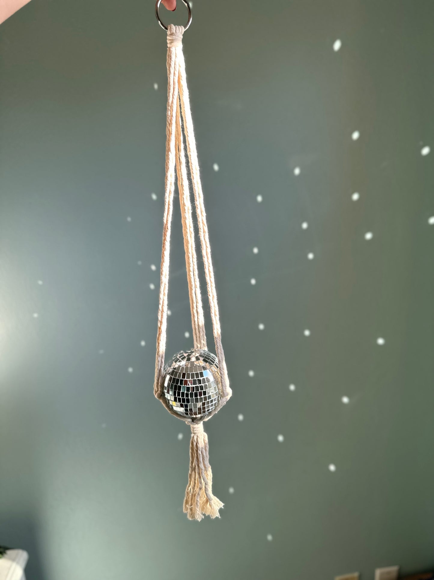Macrame Disco Ball Hanger