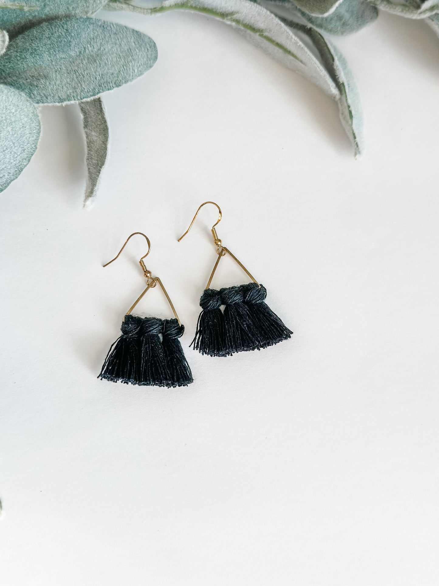 Gold Triangle Earrings